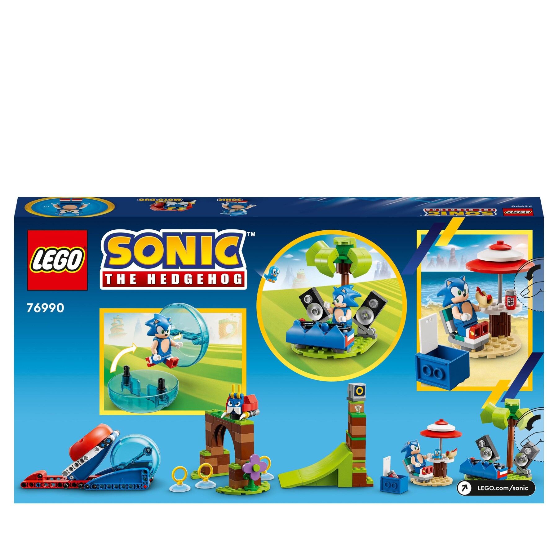 Lego sonic the hedgehog 76990 sfida della sfera di velocità di sonic, giocattolo con 3 personaggi, giochi per bambini 6+ anni - Sonic, Lego