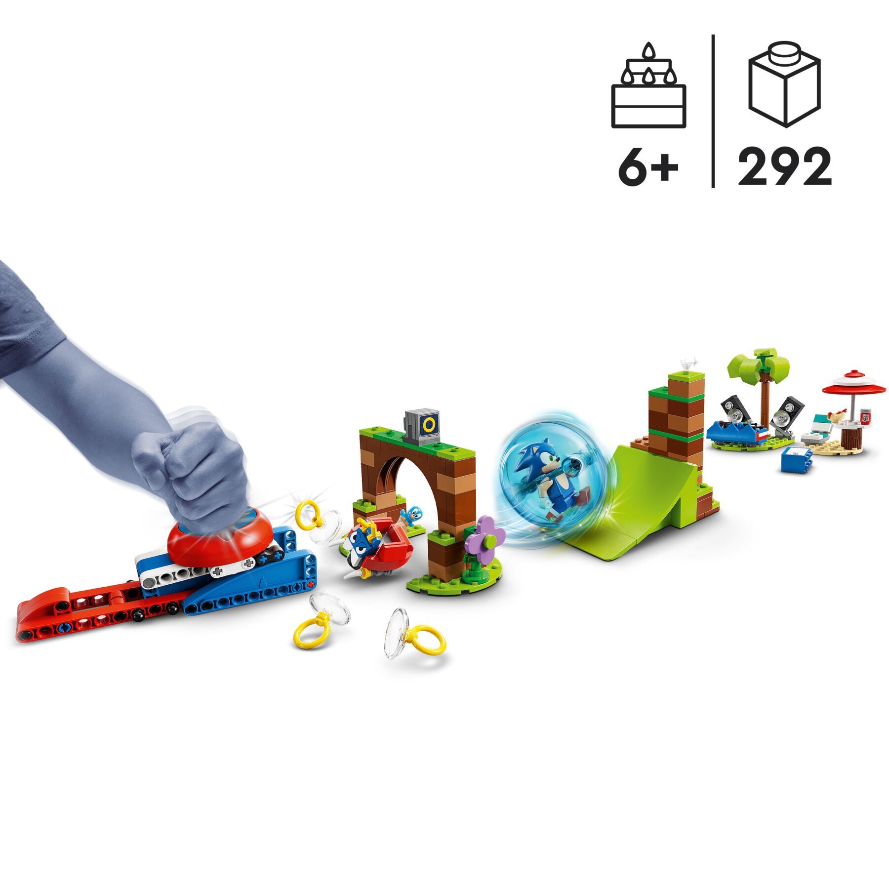 Lego sonic the hedgehog 76990 sfida della sfera di velocità di sonic, giocattolo con 3 personaggi, giochi per bambini 6+ anni - Sonic, Lego