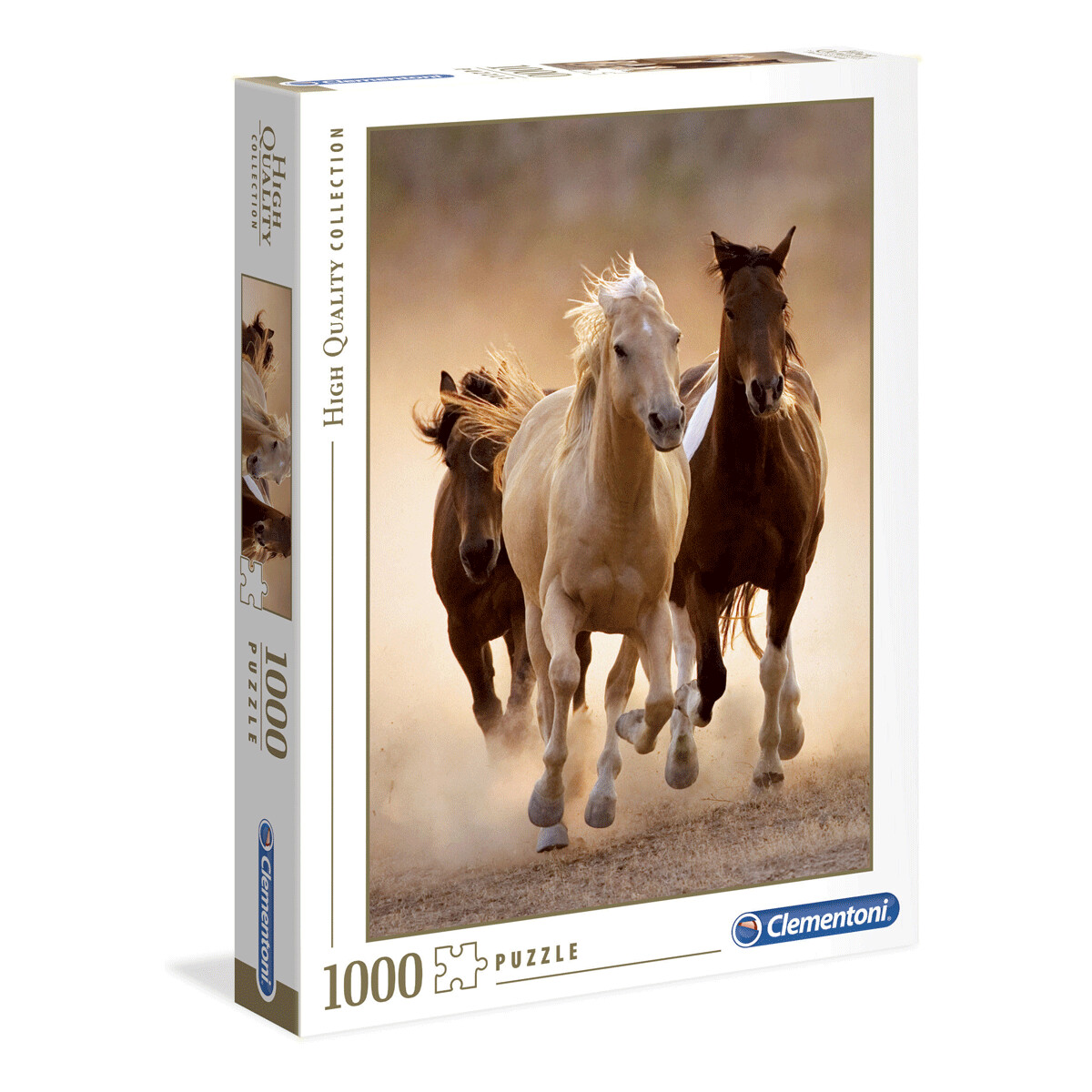 Clementoni - 39168 - puzzle 1000 hqc running horses 70 x 50 cm - CLEMENTONI