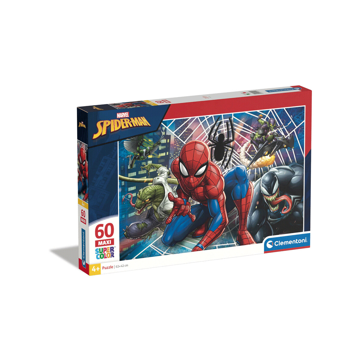 Clementoni - 26444 - puzzle 60 maxi spiderman 62x42 cm - 