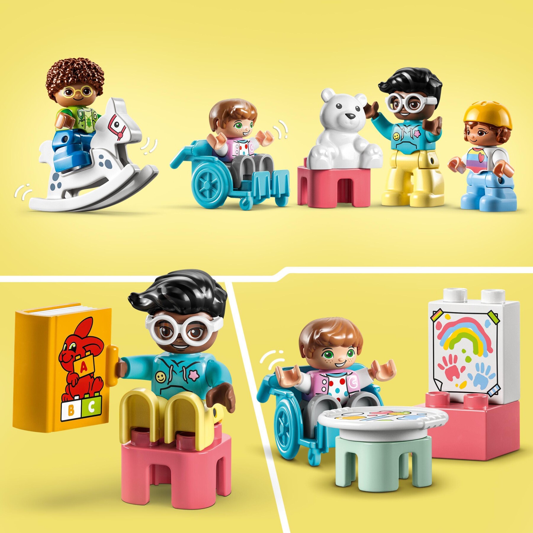 Lego duplo 10992 divertimento all’asilo nido, gioco educativo per bambini dai 2 anni con mattoncini, costruzioni e 4 figure - LEGO DUPLO