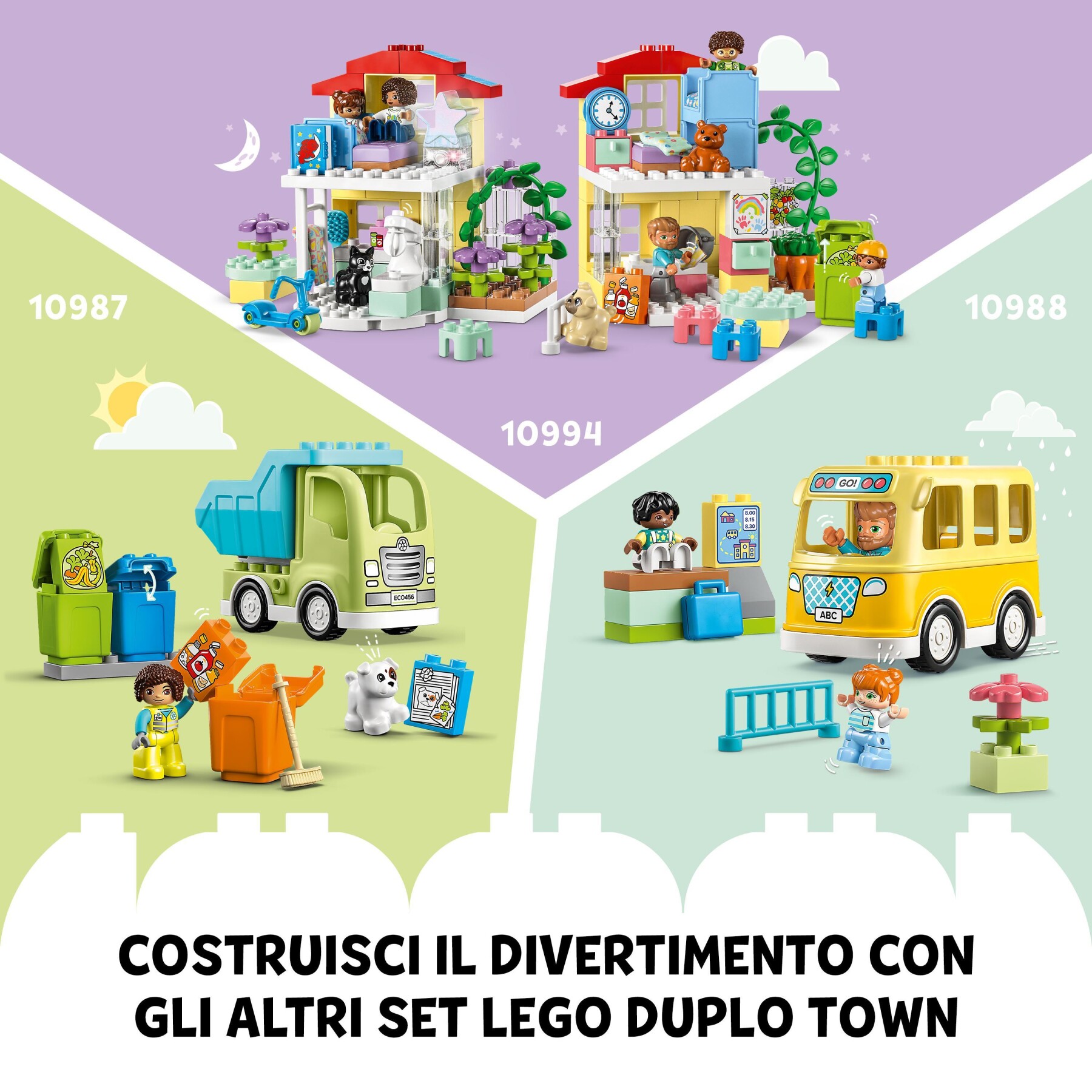 Lego duplo 10991 il parco giochi dei sogni, giochi per bambini 2+ anni con balena e razzo da costruire con i mattoncini - LEGO DUPLO