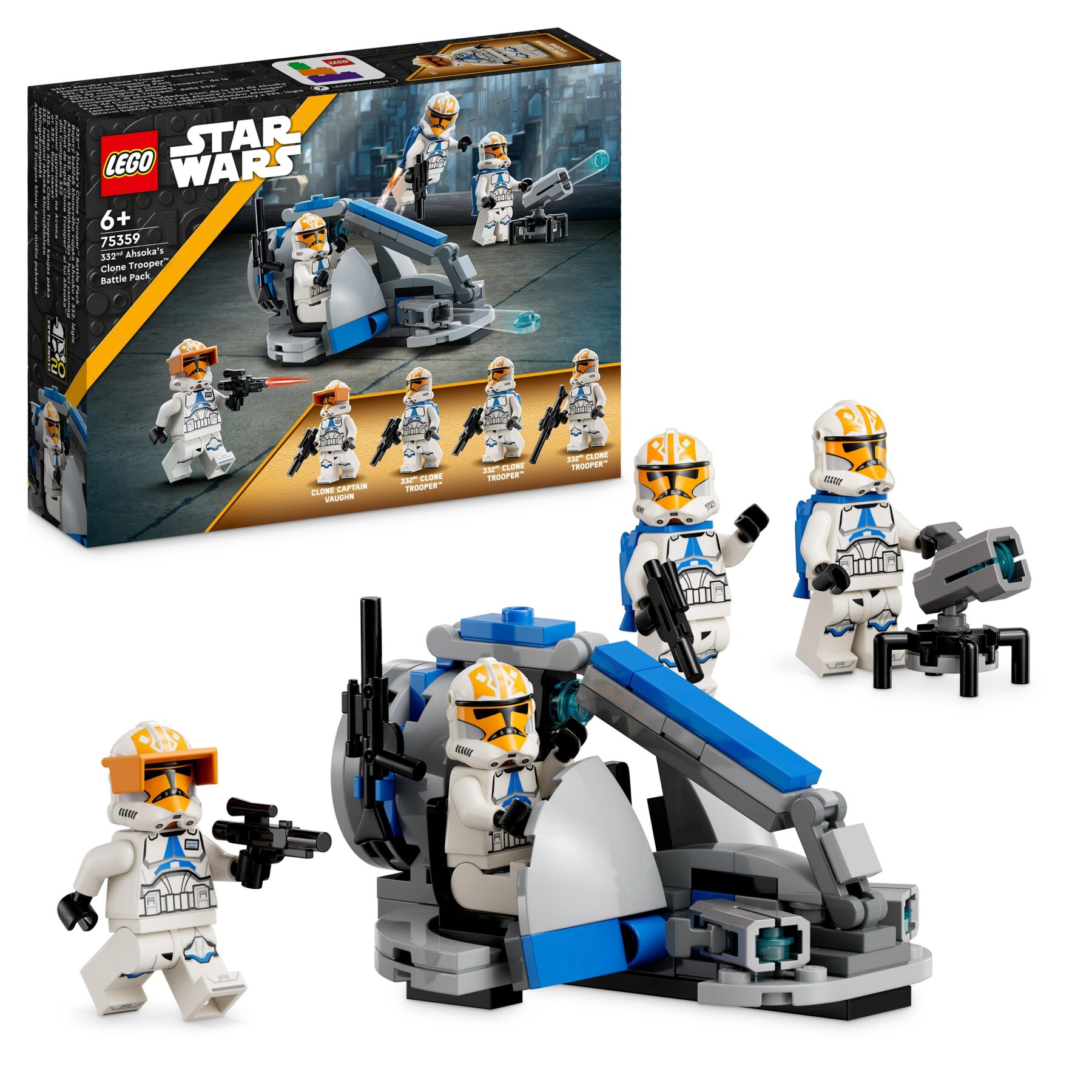 Lego star wars 75359 battle pack clone trooper della 332a compagnia di ahsoka, giochi da costruire con veicolo e minifigure - LEGO® Star Wars™, Star Wars