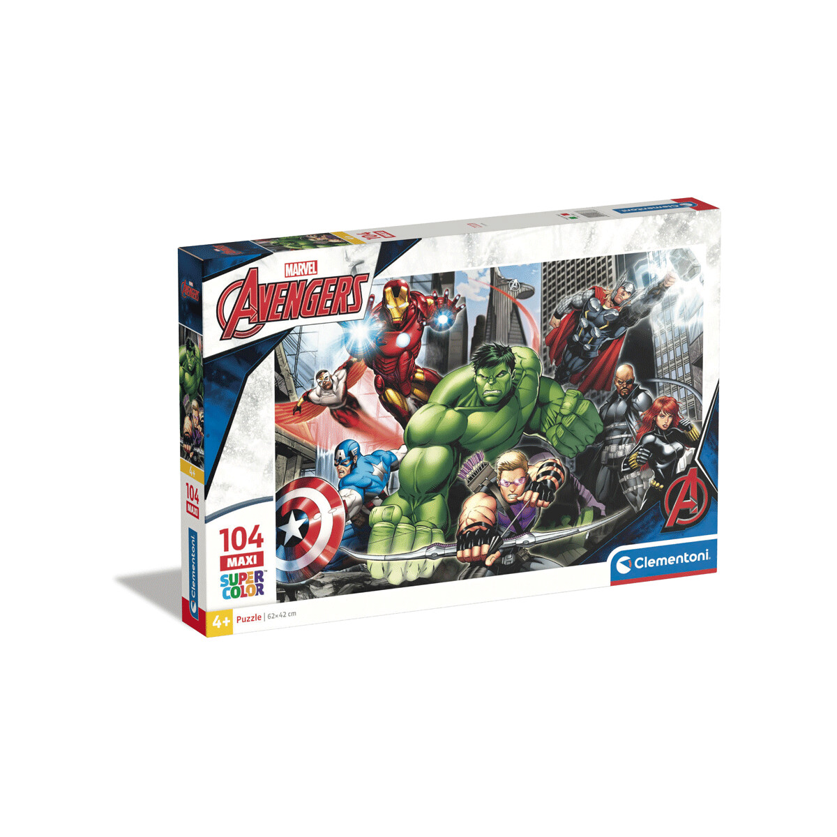 Clementoni - 23688 - puzzle 104 maxi the avengers 62x42 cm - 
