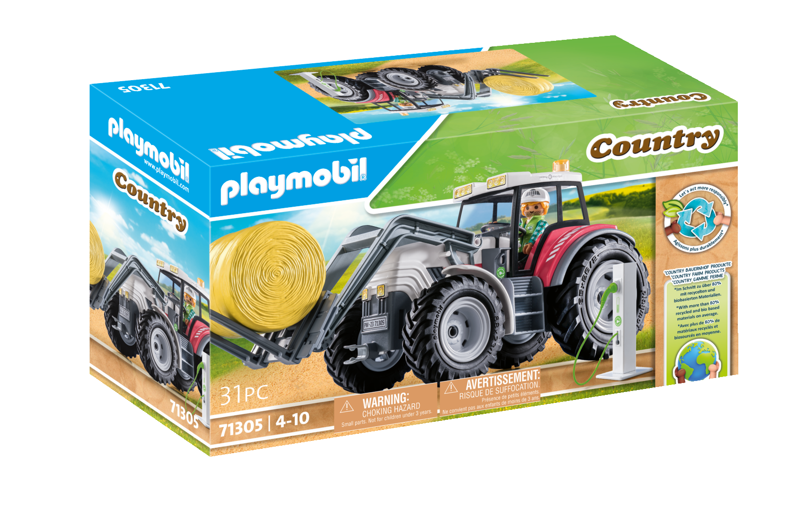 Playmobil 71305 trattore con accessori per bambini dai 4 anni - Playmobil