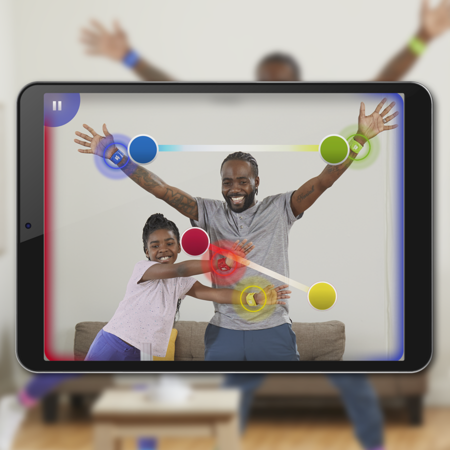 Gioco twister air, gioco twister con app per realtà aumentata, si collega a dispositivi smart, giochi attivi per feste, dagli 8 anni in su - HASBRO GAMING