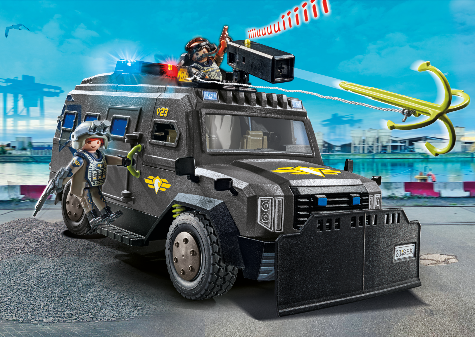 Playmobil 71144 unita' speciale - veicolo blindato per bambini da 5 anni - Playmobil