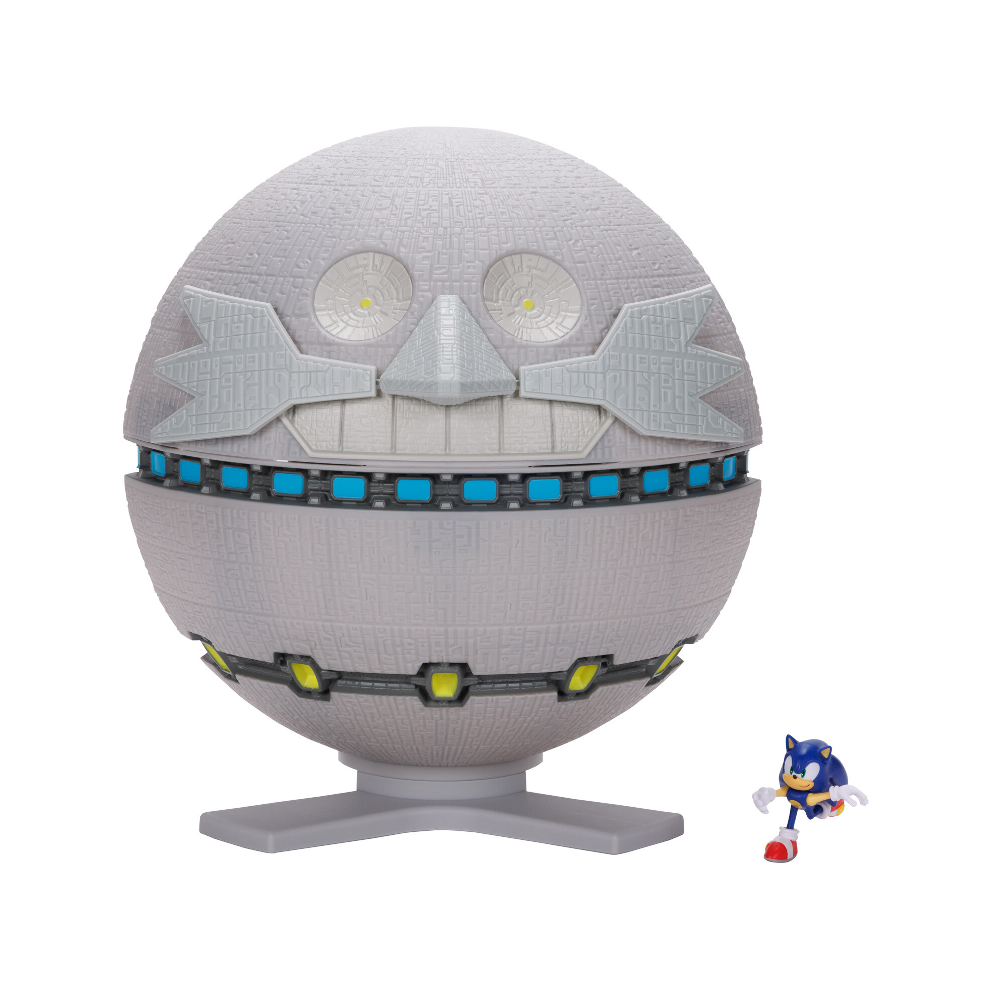 Sonic death egg playset, set da gioco con 2 personaggi e accessori. sconfiggi con sonic il malvagio robotnik! - Sonic