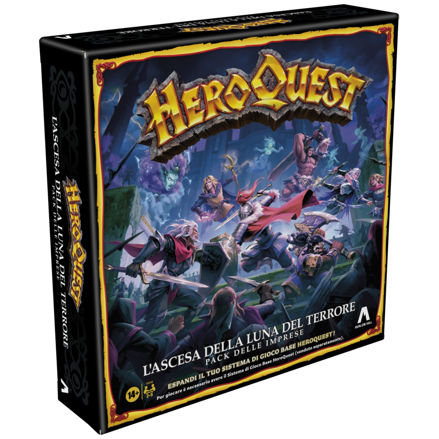 Avalon hill, heroquest, pack delle imprese l'ascesa della luna del terrore, è necessario avere il sistema di gioco base heroquest, dai 14 anni in su - HASBRO GAMING