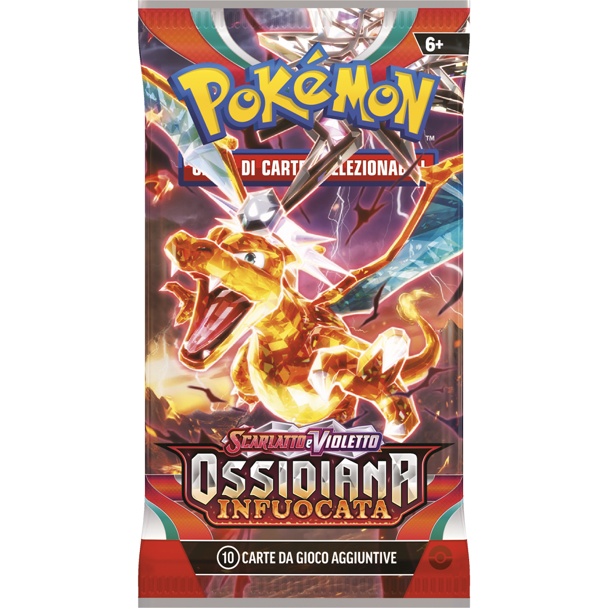 Pokemon scarlatto e violetto sv3 ossidiana infuocata busta 10 carte - POKEMON