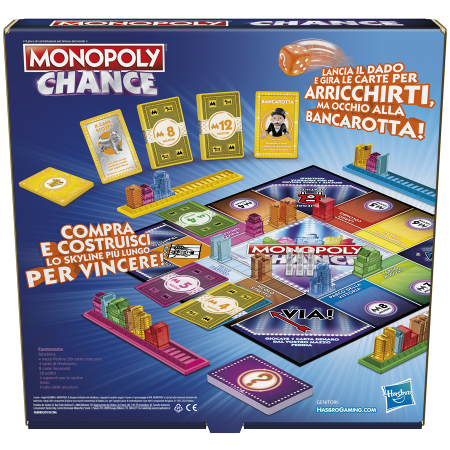 Monopoly chance - gioco da tavolo, gioco monopoly veloce, 20 min