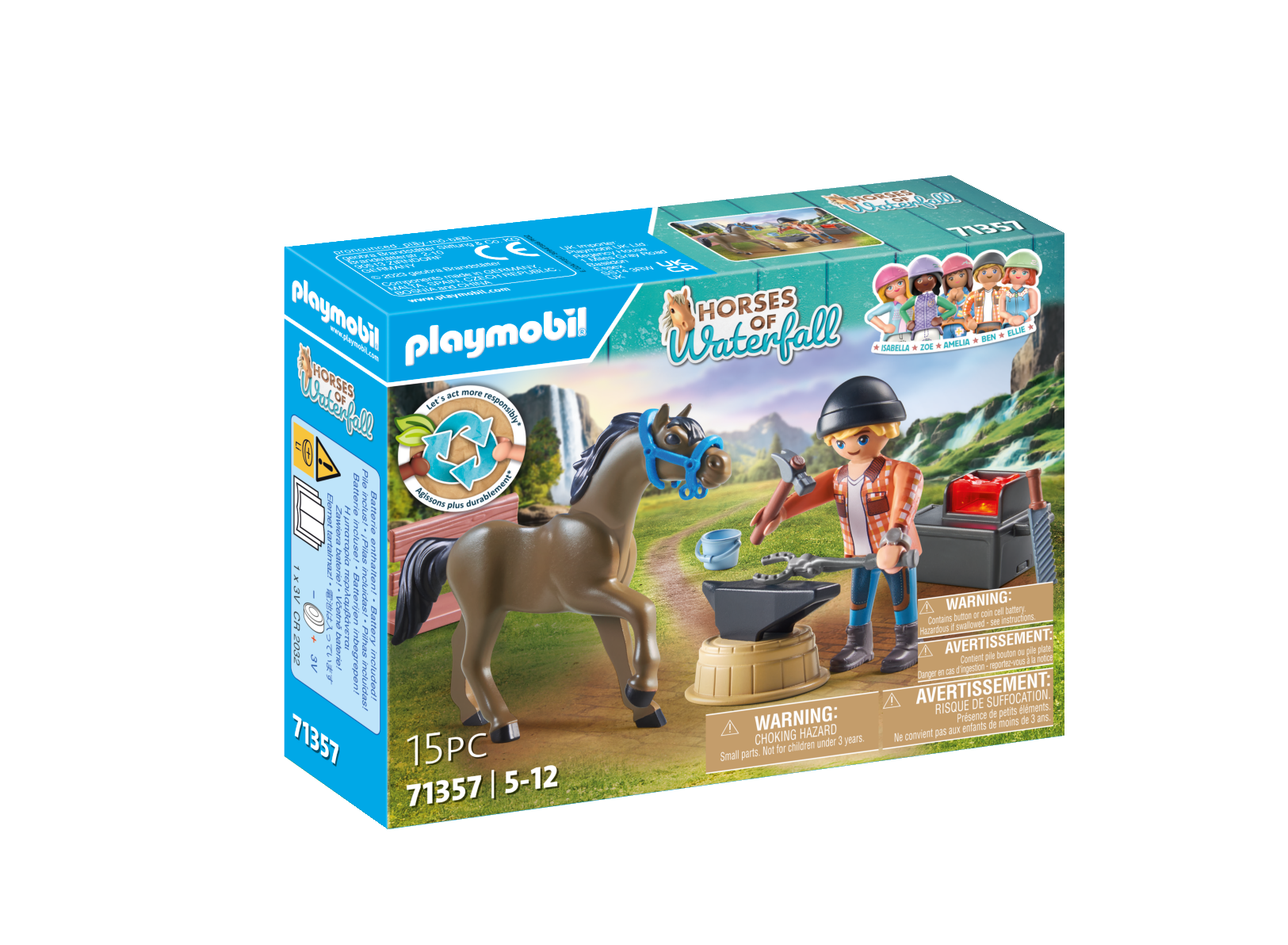 Playmobil 71357 maniscalco con cavallo per bambini dai 4 anni in su - Playmobil