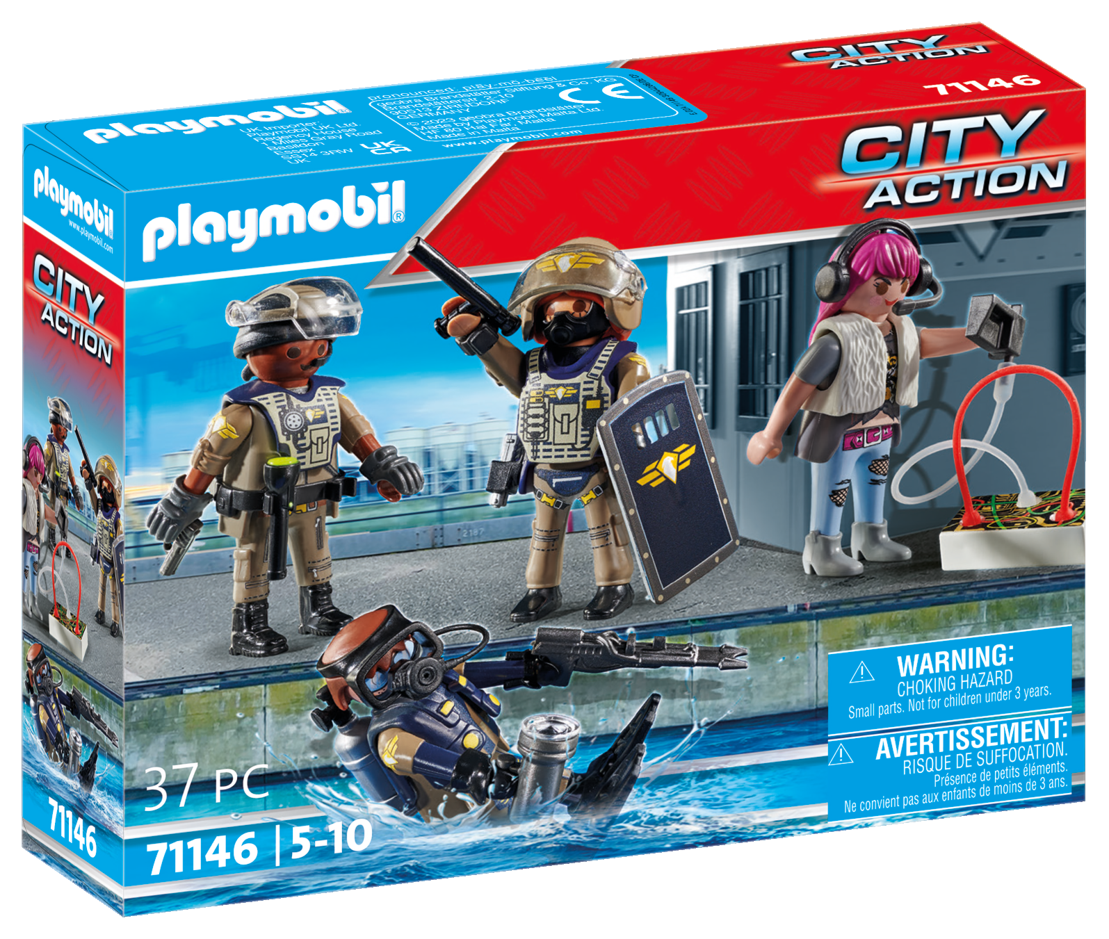 Playmobil 71146 unita' speciale - set 4 personaggi per bambini dai 5 anni - Playmobil