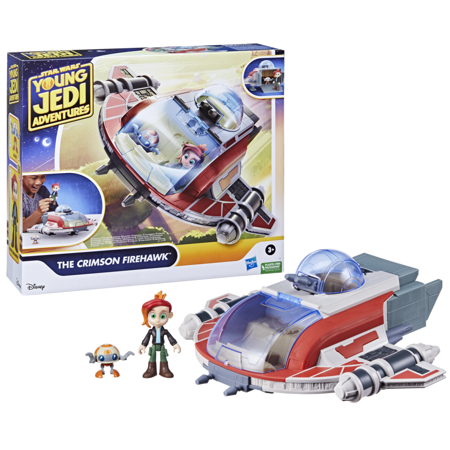 Hasbro star wars nave the crimson firehawk e action figure, giocattoli di star wars, giocattoli per età prescolare (43 cm) - Star Wars