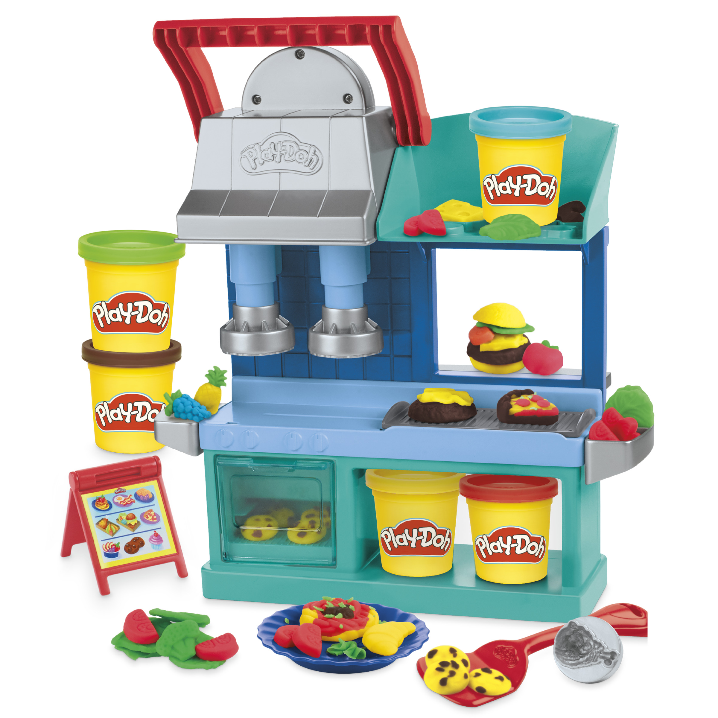 Play-doh kitchen creations, il ristorante dello chef, playset da cucina,  giocattolo dai 3 anni in su - Toys Center