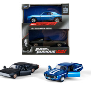Jada - fast and furious twin pack in scala 1:32 camaro 1969 + dodge charger widebody - 