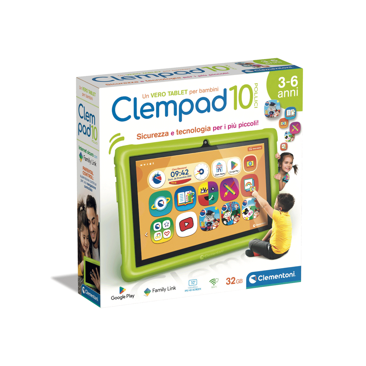 Clementoni - clempad 10' - tablet educativo 3-6 anni - 