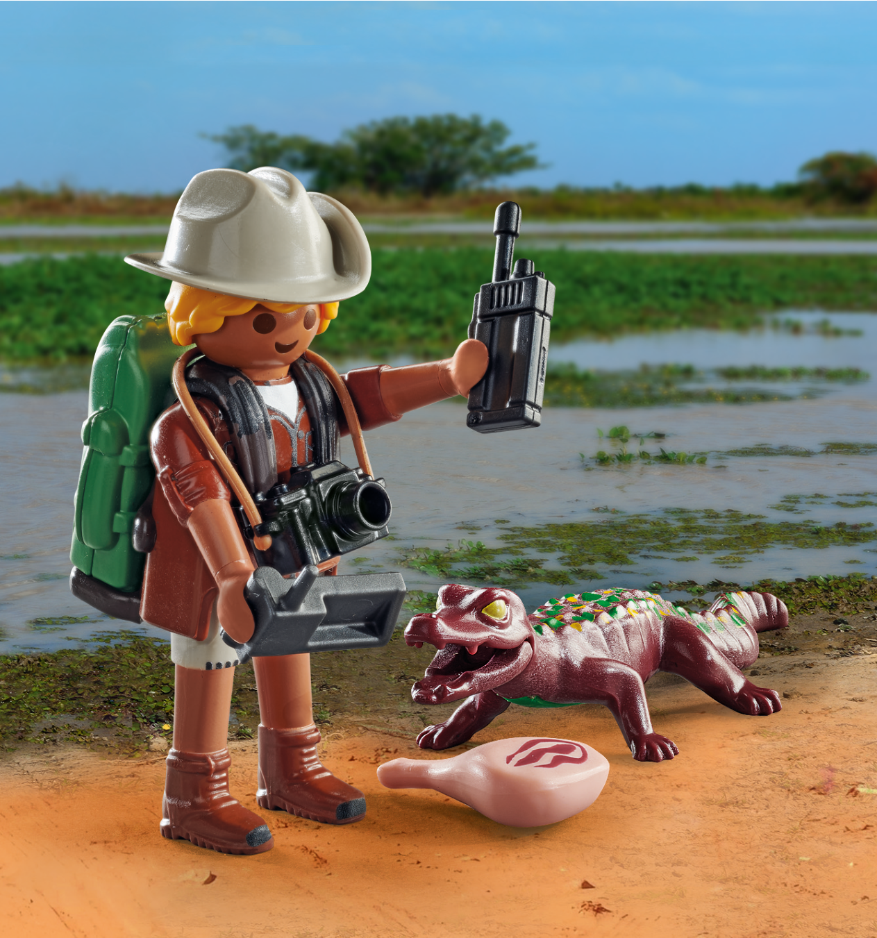 Playmobil 71168 special plus ricercatore con alligatoreper bambini dai 4 anni - Playmobil