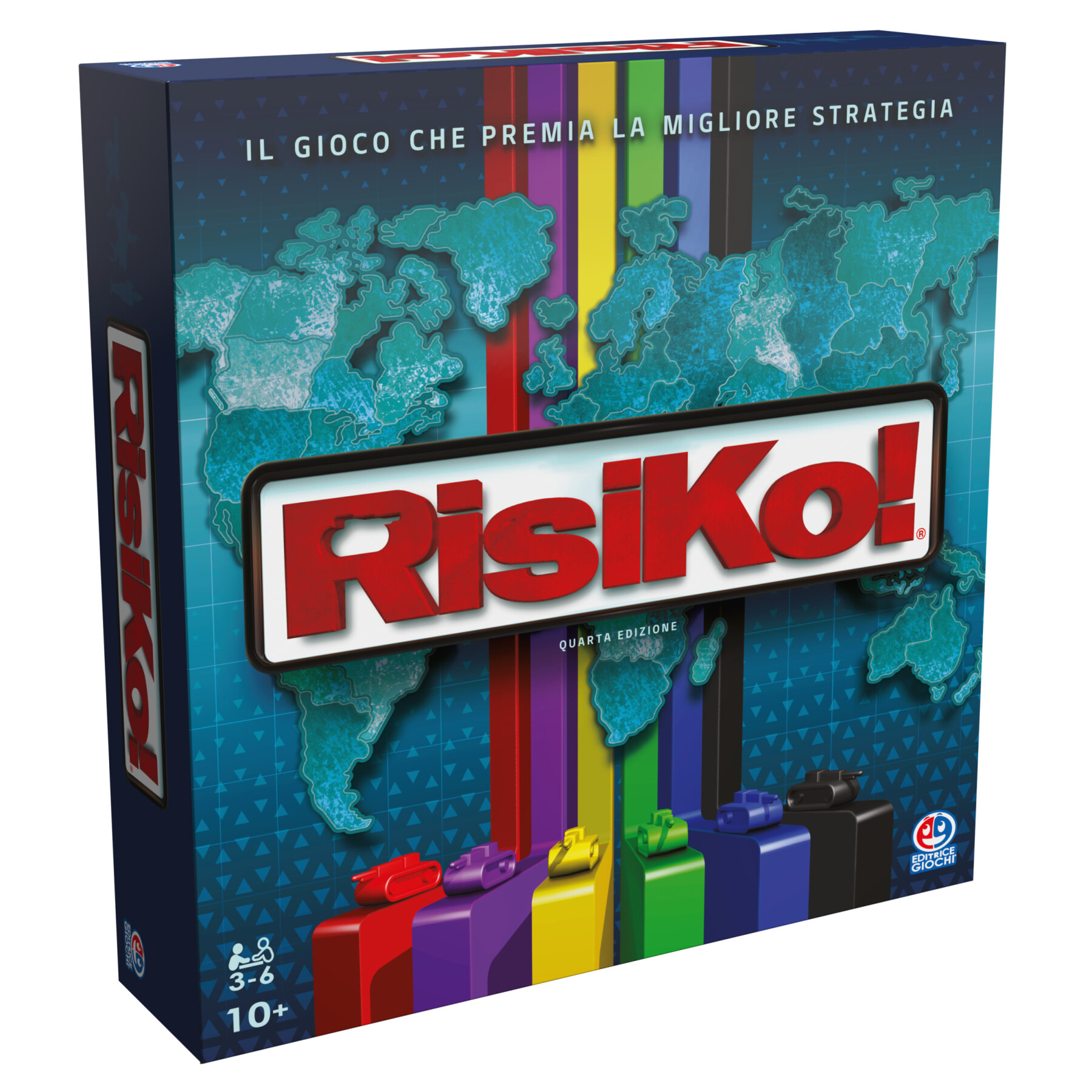 Editrice giochi, risiko!, gioco da tavola classico, giochi di società e strategia per la famiglia, dai 2 ai 4 giocatori, adatto per adulti e bambini, 10+ anni - 