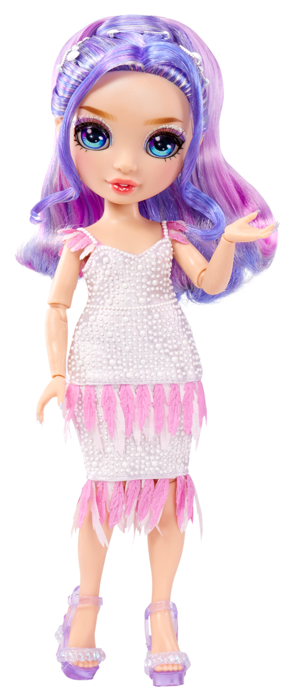 Rainbow high fantastic fashion doll – violet willow - bambola fashion rossa e set da gioco con 2 abiti e accessori alla moda - Rainbow High
