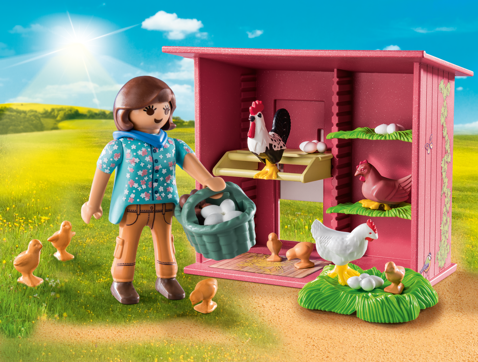Playmobil 71308 pollaio per bambini dai 4 anni in su giocattolo sostenibile - Playmobil