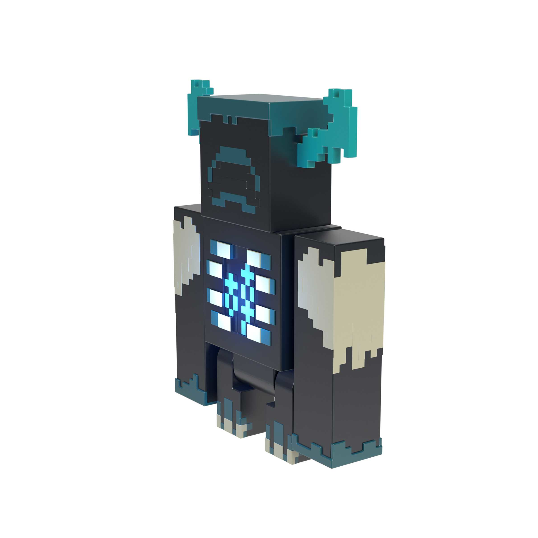 Minecraft - personaggio warden, action figure del videogioco con 2 modalità di suoni e luci e pulsante per attivare la modalità attacco, 6+ anni, hhk89 - MINECRAFT