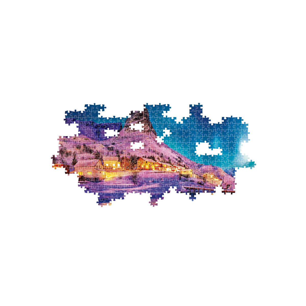 Clementoni puzzle high quality collection - colorful night over lofoten islands - 1000 pezzi, puzzle adulti - CLEMENTONI