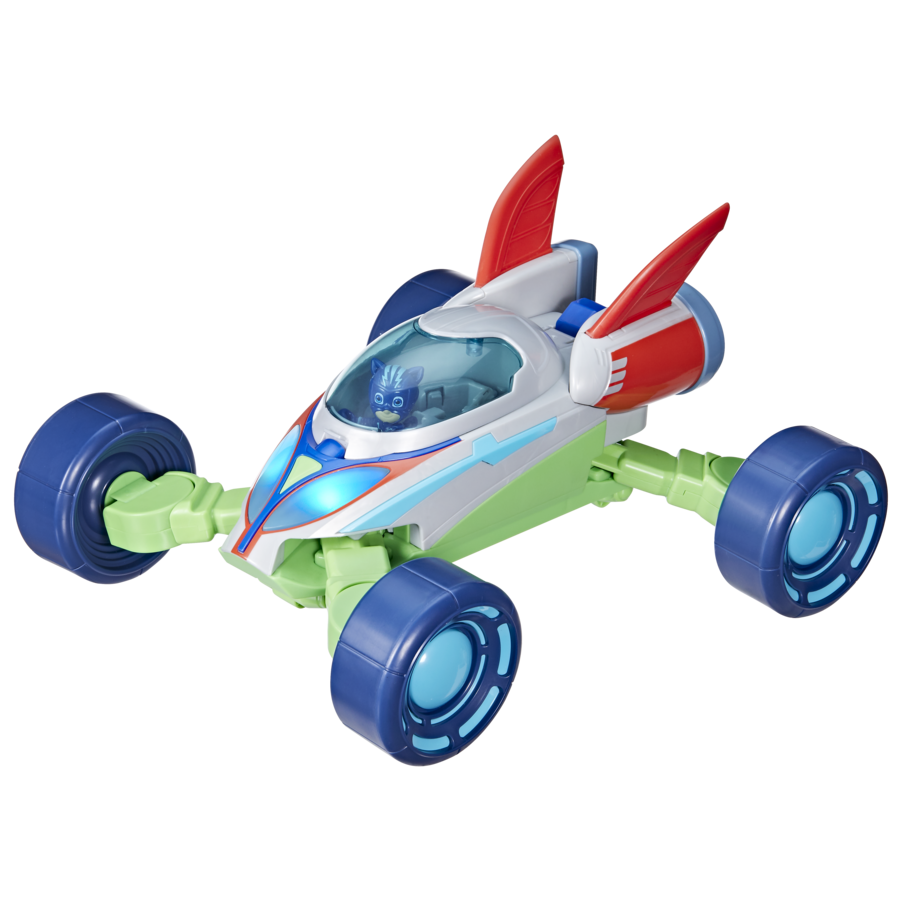 Pj masks: eroi super power, pj explo-mobile, veicolo convertibile, con luci e suoni, giocattoli dei superpigiamini - PJ MASKS