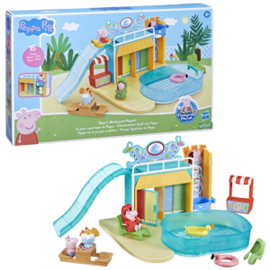 Peppa pig, playset acquapark, playset con 15 pezzi, giocattoli per l'età prescolare - PEPPA PIG