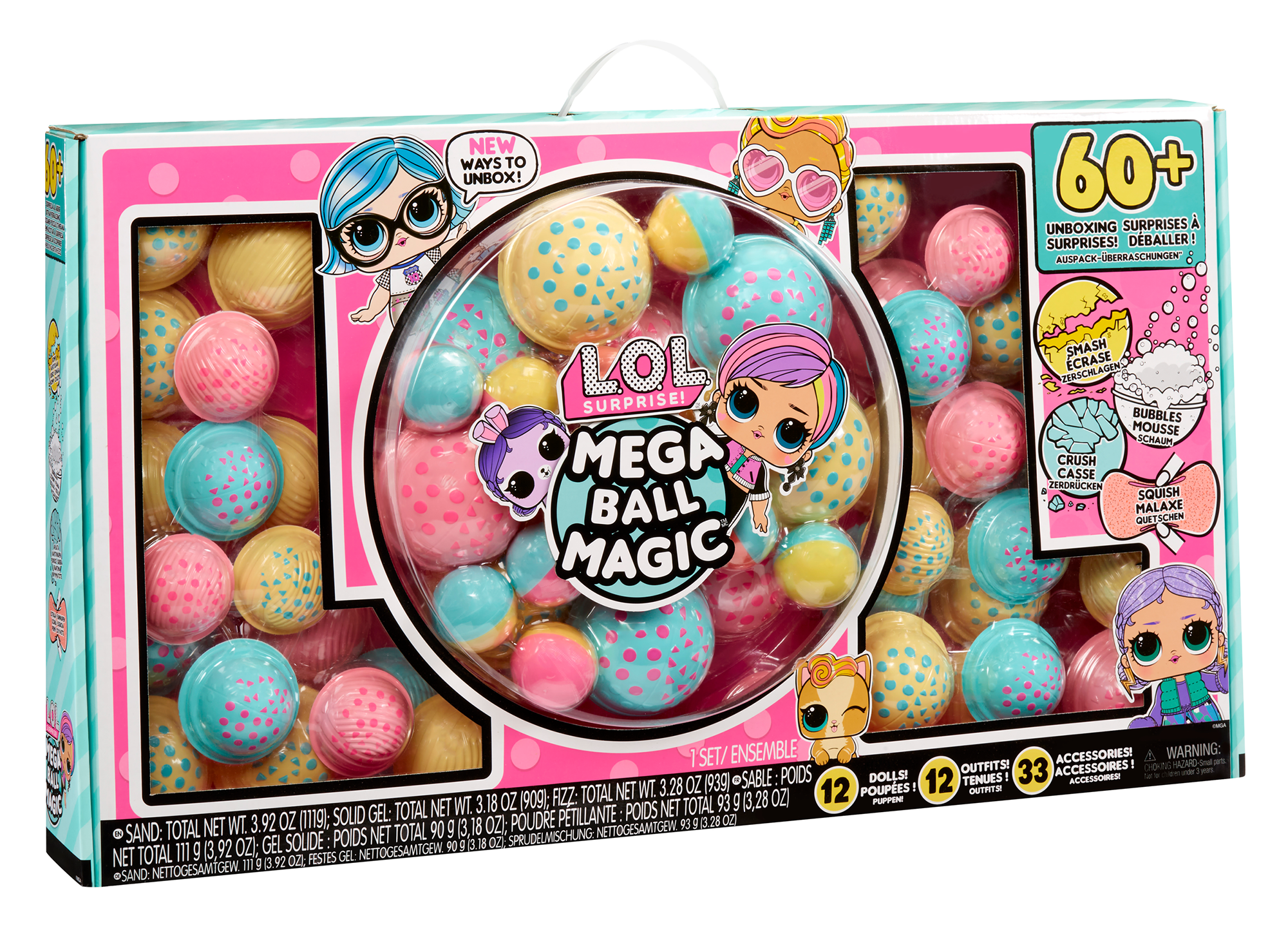 L.o.l. surprise mega ball magic con oltre 60 sorprese - LOL