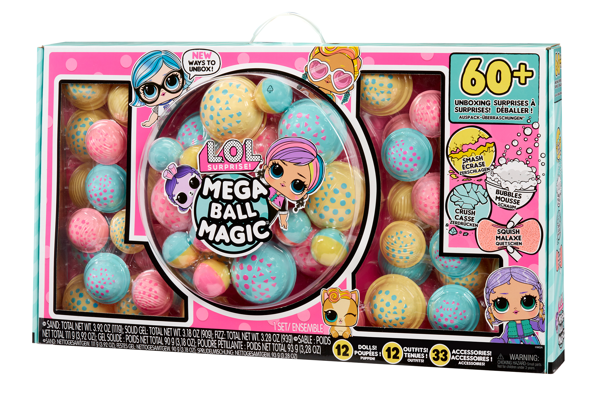 L.o.l. surprise mega ball magic con oltre 60 sorprese - LOL
