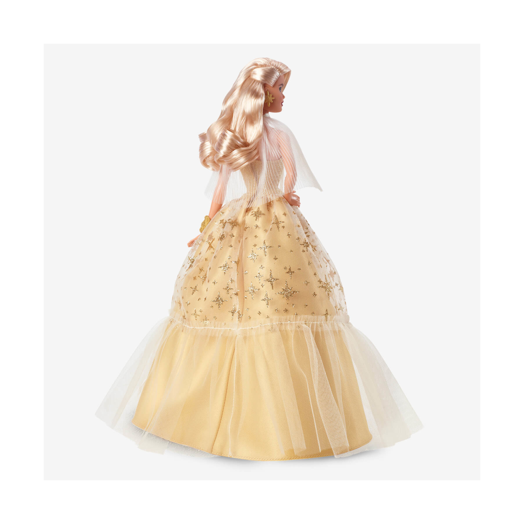 Barbie signature - magia delle feste 2023, bambola da collezione con capelli biondi e abito dorato, confezione da esporre, regalo per le feste, 6+ anni, hjx04 - Barbie