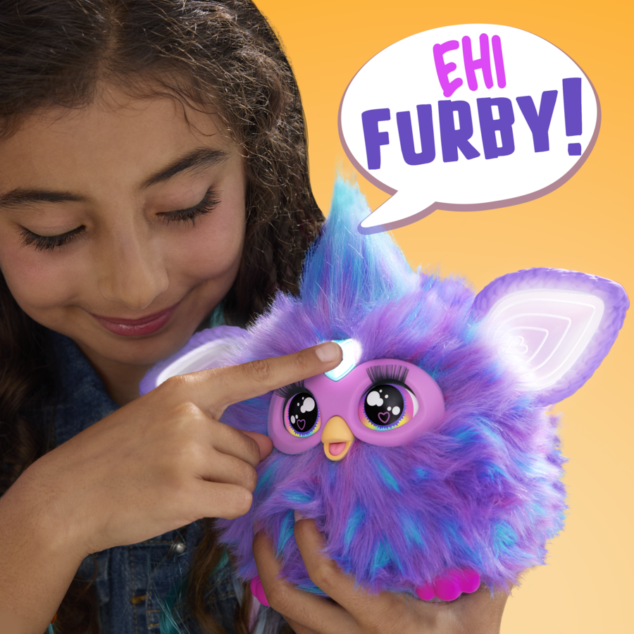 Furby viola, giocattolo di peluche, con attivazione vocale, 15 accessori di moda, giocattoli interattivi, dai 6 anni in su - FURBY