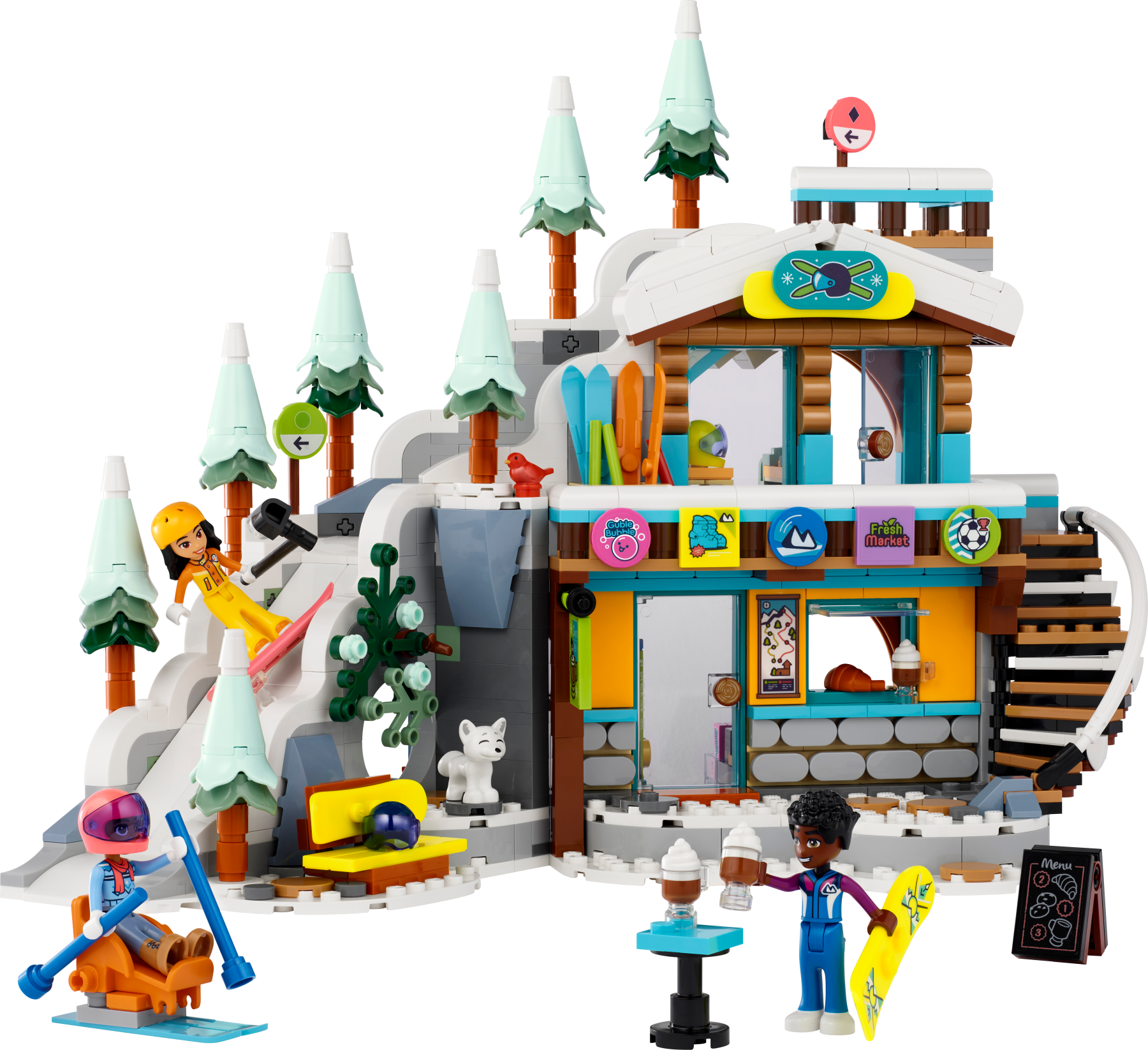 Lego friends 41756 pista da sci e baita, set sport invernali con mini bamboline, giochi per bambine e bambini, regalo di natale - LEGO FRIENDS