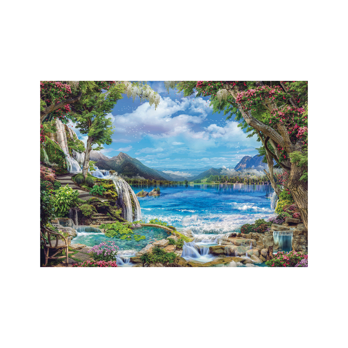 Clementoni puzzle high quality collection - paradise on earth - 2000 pezzi, puzzle adulti - CLEMENTONI