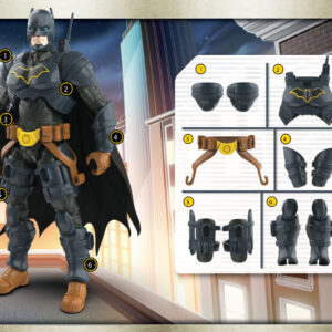 Dc comics -  action figure batman adventures - supereroe giocattolo in scala - alto 30 cm - con 16 accessori per l'armatura e 17 punti di articolazione - giochi per bambini e bambine - DC COMICS