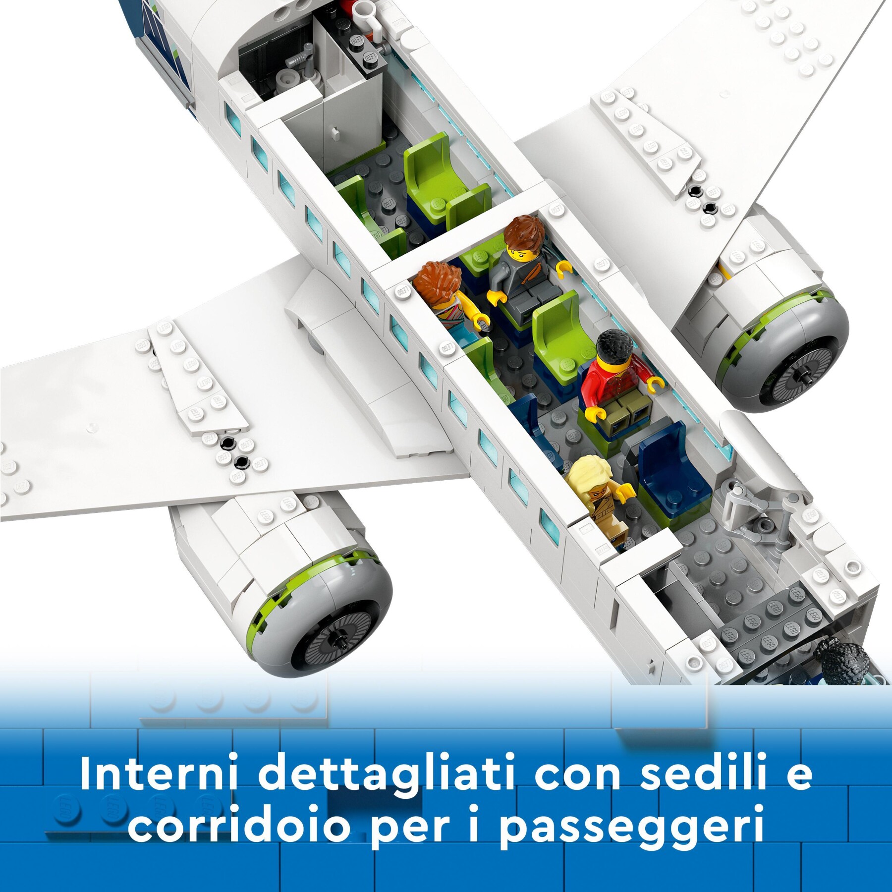 Lego city 60367 aereo passeggeri, modellino di aeroplano giocattolo da  costruire con 9 minifigure e veicoli dell'aeroporto - Toys Center