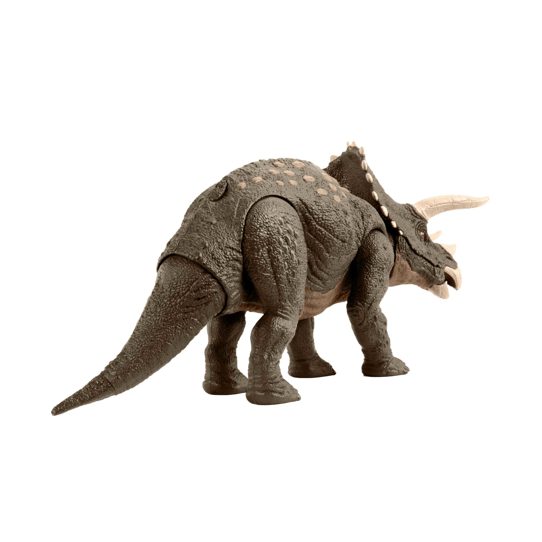Jurassic world - triceratopo protettore dell'habitat, dinosauro lungo 43+ cm difensore del deserto, realizzato per il 60% in plastica riciclata, 4+ anni, hpp88 - Jurassic World