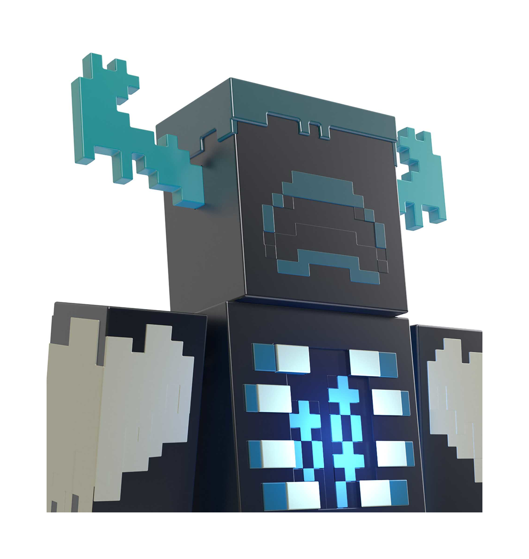 Minecraft - personaggio warden, action figure del videogioco con 2 modalità di suoni e luci e pulsante per attivare la modalità attacco, 6+ anni, hhk89 - MINECRAFT