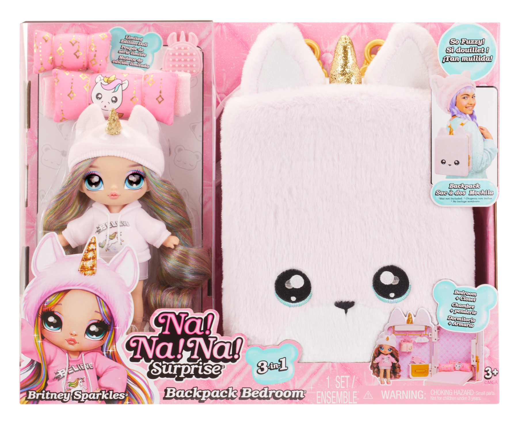 Na! na! na! surprise 3-in-1 backpack bedroom playset unicorno - NA! NA! NA! SURPRISE