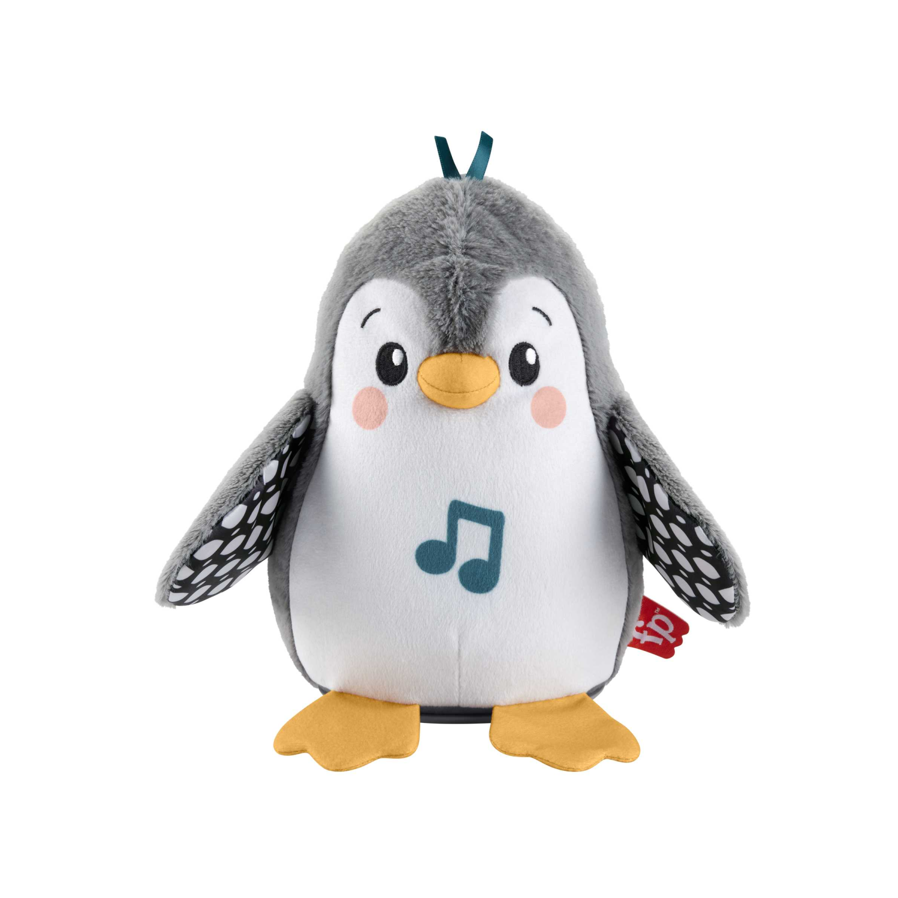 Fisher-price - pinguino dolci coccole, peluche sensoriale con musica e ali che si muovono, per il gioco interattivo da distesi sul pancino, 0+ anni, hnc10 - FISHER-PRICE