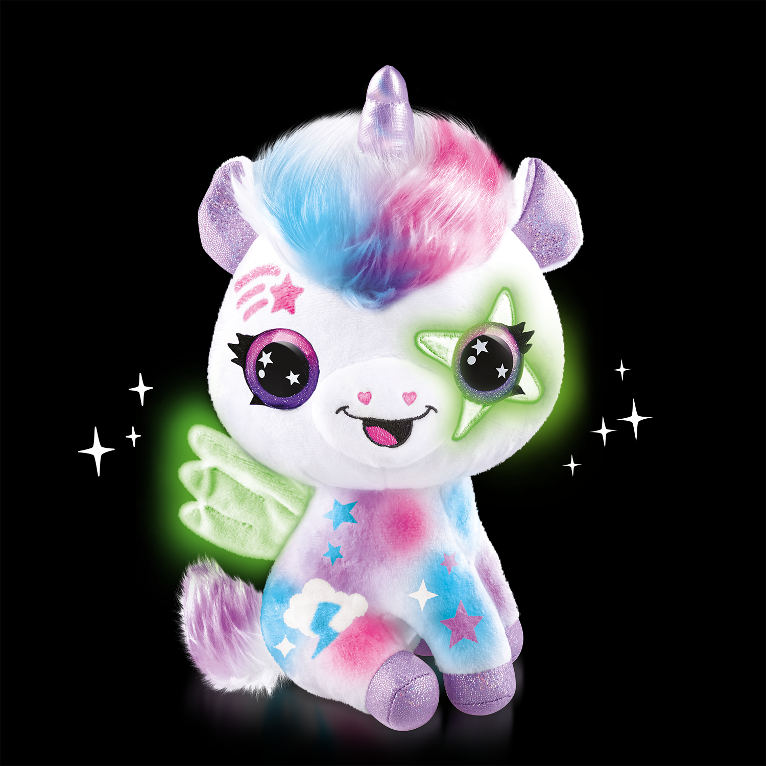 Airbrush plush magic unicorn - linea peluche my pets - 