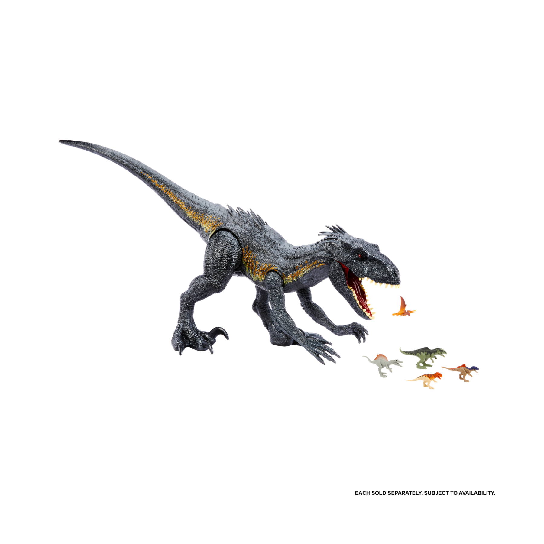 Jurassic world: il regno distrutto - indoraptor supercolossale, dinosauro gigante lungo 90+ cm e alto 41 cm, inghiotte fino a 20 mini action figures, 4+ anni, hky14 - Jurassic World