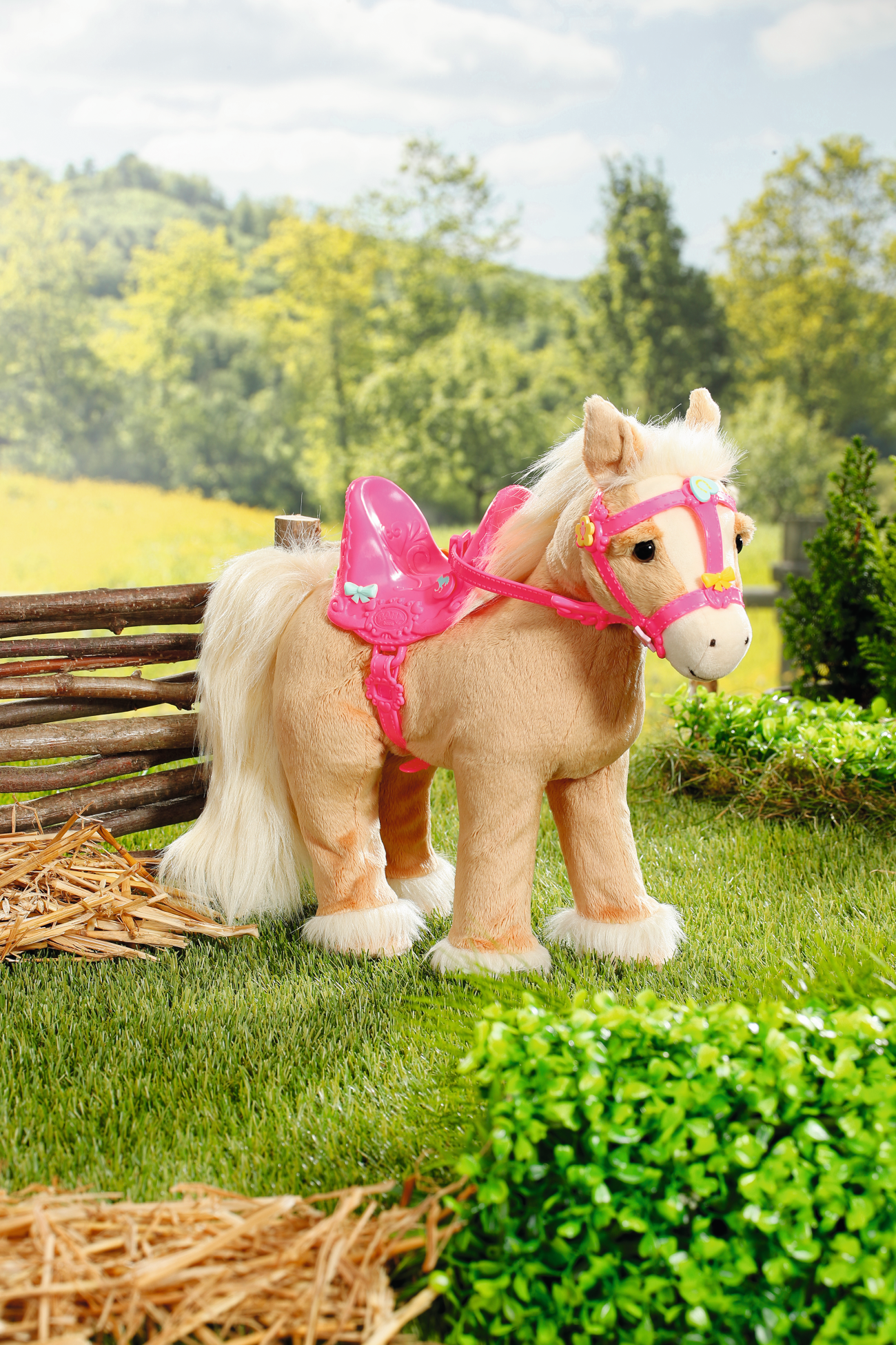 Baby born my cute horse - giocattolo per bambini - facile da maneggiare per mani piccole - promuove l'empatia e le abilità sociali - include sella, briglie e spille - 