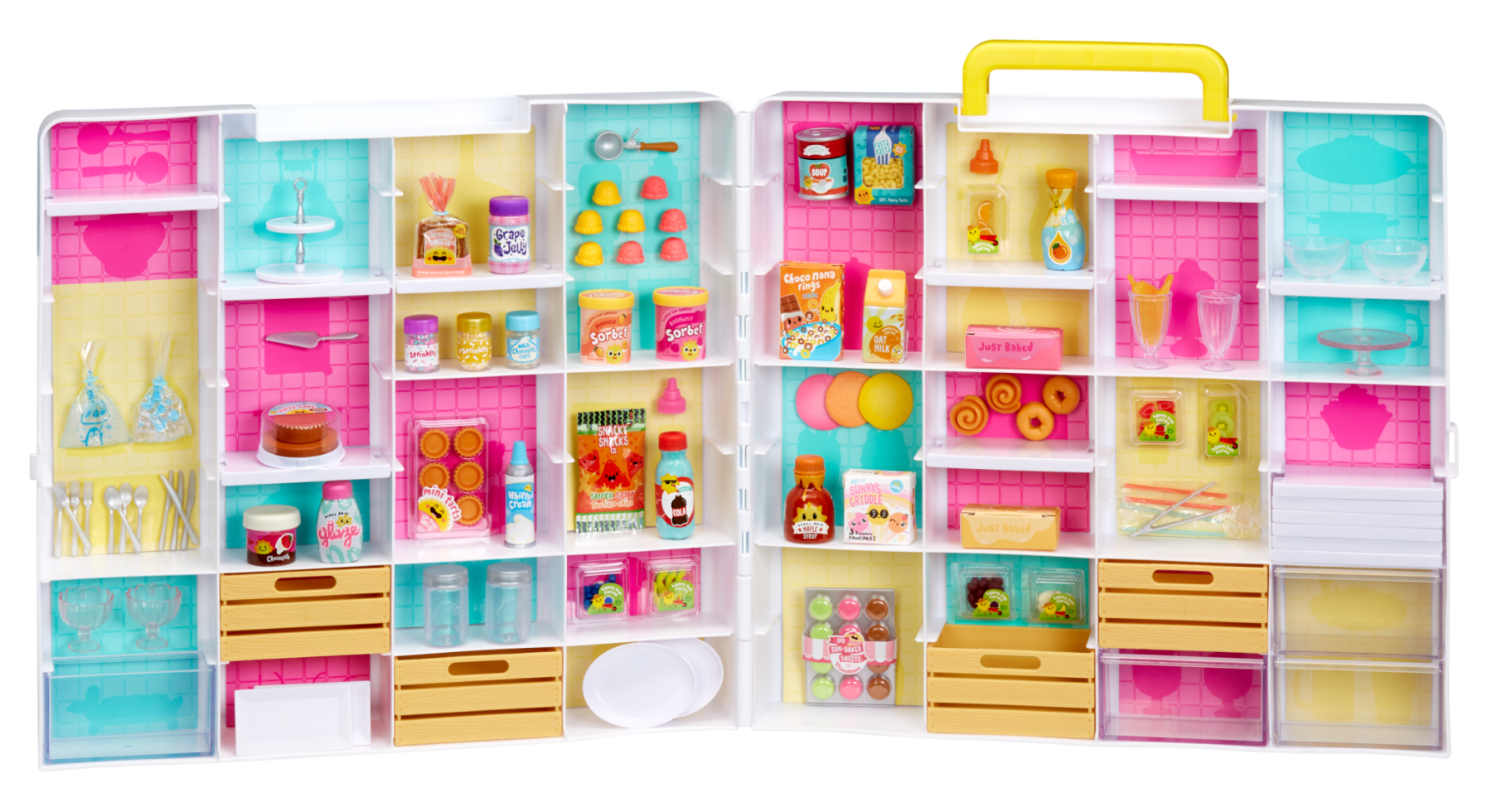 Mga's miniverse make it all you can eat – più di 100 mini ingredienti e ricette esclusive di questo playset – valigetta richiudibile - 