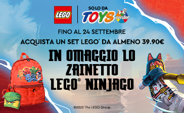 Acquista un set LEGO da almeno € 39,90 per te uno Zainetto NINJAGO omaggio