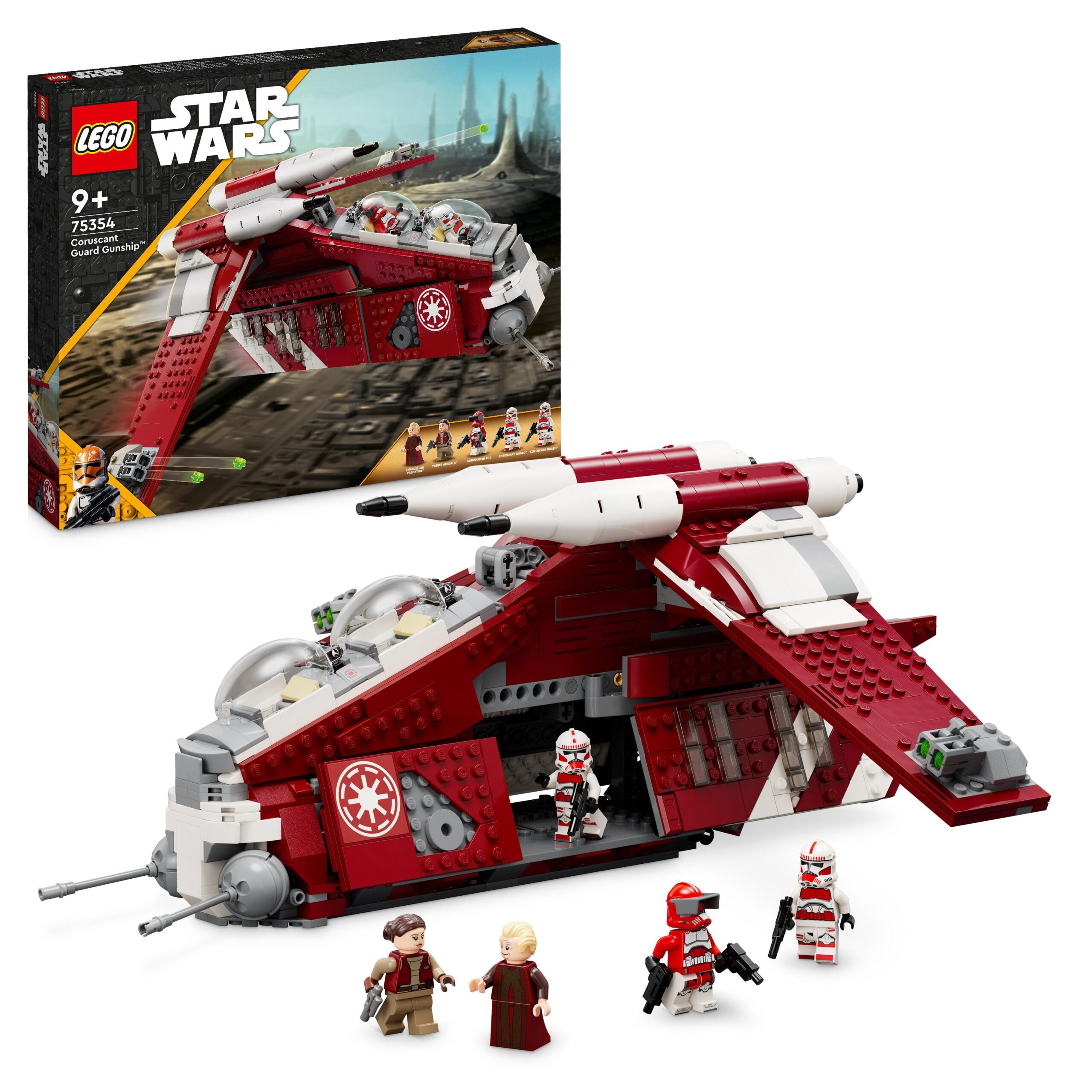 Lego star wars 75354 gunship della guardia di coruscant, set da le guerre dei cloni con veicolo giocattolo e 5 minifigure - LEGO® Star Wars™