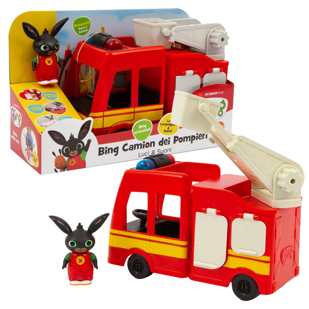Giochi preziosi - bing - camion dei pompieri con luci e suoni - BING