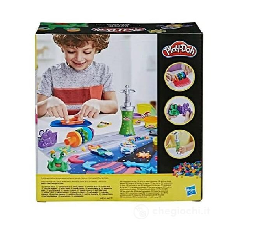 Play-doh,  set nello spazio, playset con tappetino da gioco, 10 accessori dello spazio e 8 colori - PLAY-DOH