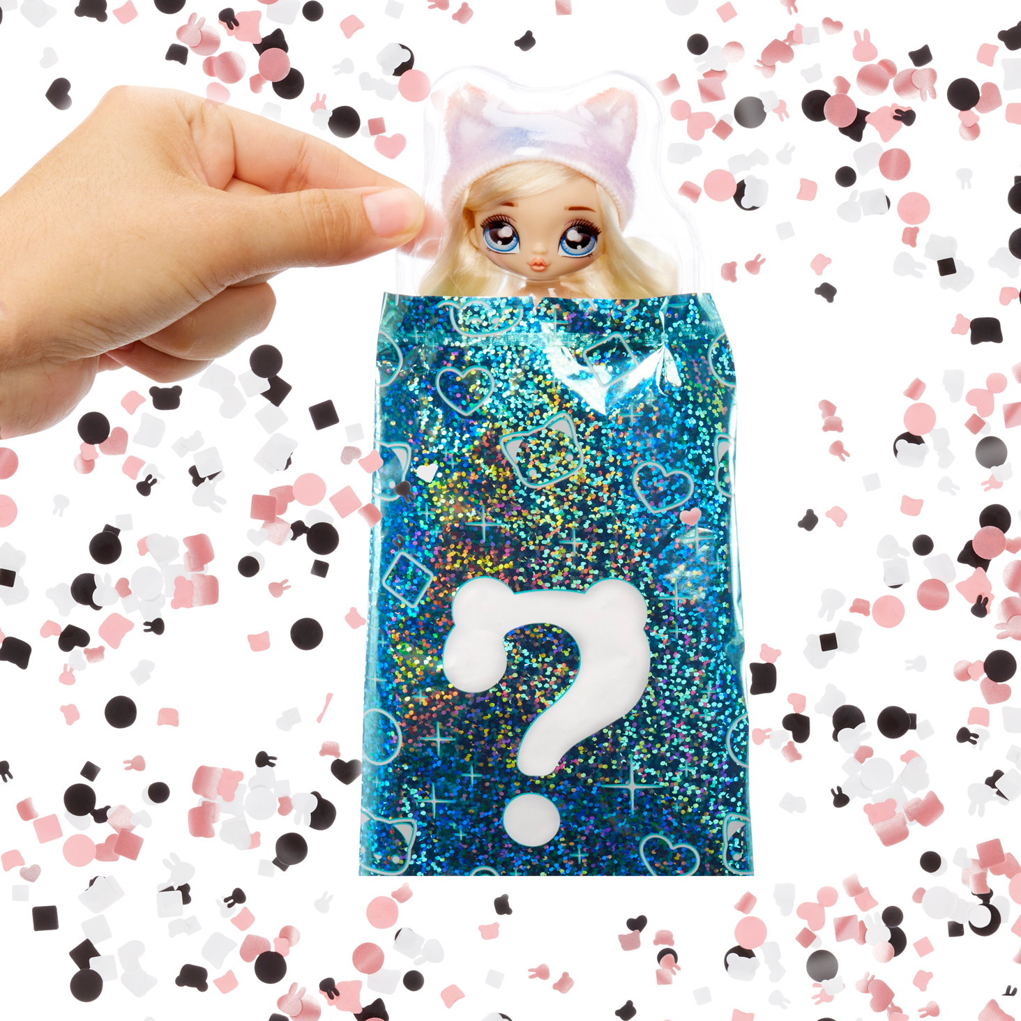 Na! na! na! surprise minis serie 2 - bambola fashion alta 10 cm - pacco misterioso con coriandoli - include bambola snodata, vestito e scarpe - NA! NA! NA! SURPRISE